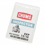 Id Badge Sleeve Vinyl W/ Zipper - Vertical